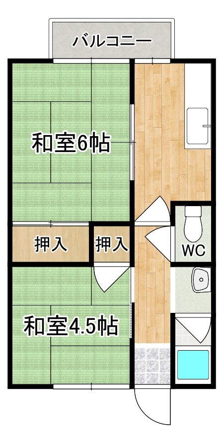 藤谷ハイツ 105号室 間取り
