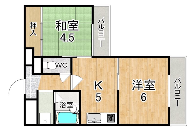 サンパレス２１奈良Ⅱ 間取り