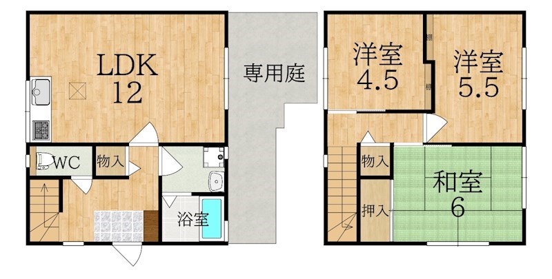 コンフォート朱雀Ⅴ 5-A号室 間取り