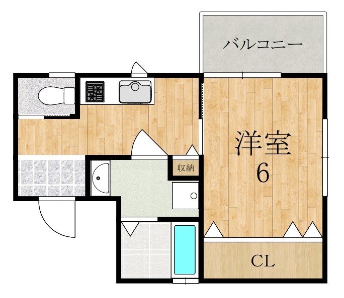 サンフローラ 202号室 間取り