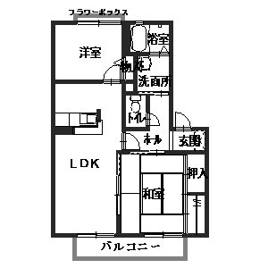 モン・ヴェールB 202号室 間取り