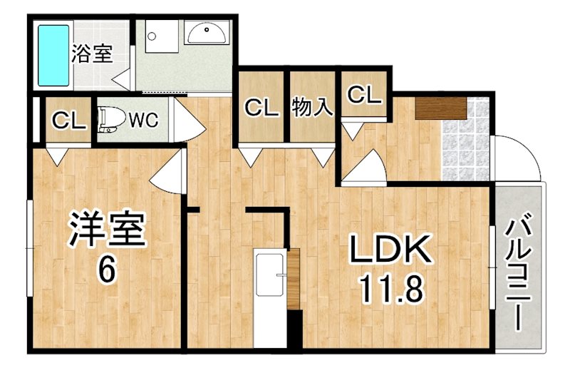 ソフィーⅡ 103号室 間取り