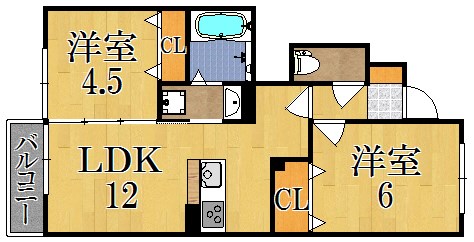 ヴァン　ベール　コート 102号室 間取り