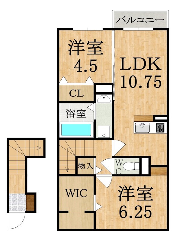 イルミナーレ 206号室 間取り