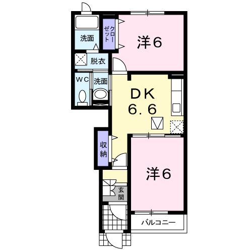 サニーヒルＡ 102号室 間取り