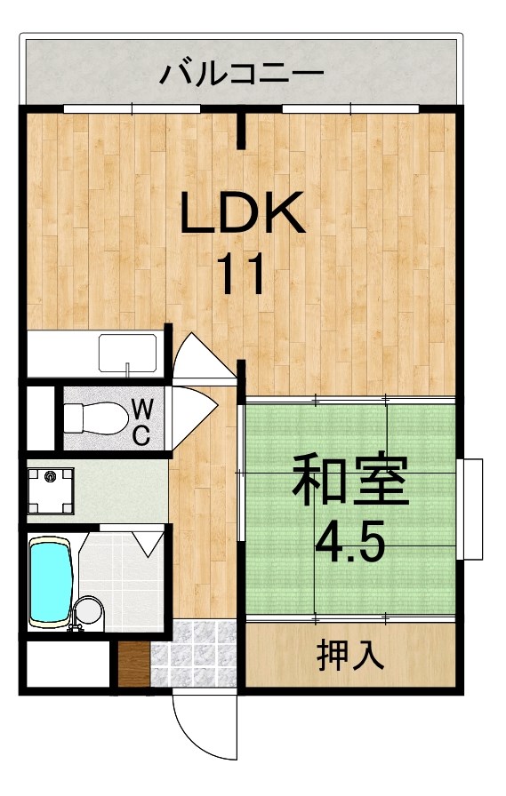 プランドール王寺 303号室 間取り