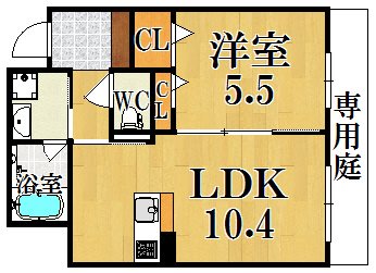 シャーメゾン京終 102号室 間取り