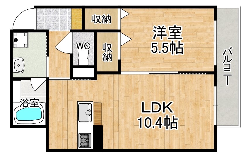 シャーメゾン京終 103号室 間取り
