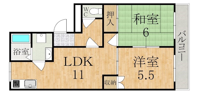 シャンクレール弐番館  間取り図