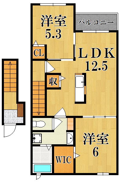サンリットⅠ 202号室 間取り