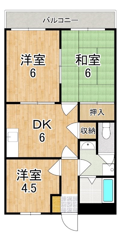 サンフィットラブリー 101号室 間取り