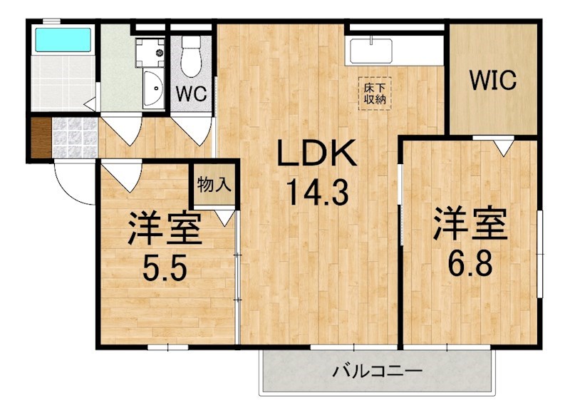 ヴィルヌーブＣ 間取り図