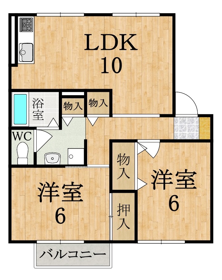 グランシャリオ 102号室 間取り