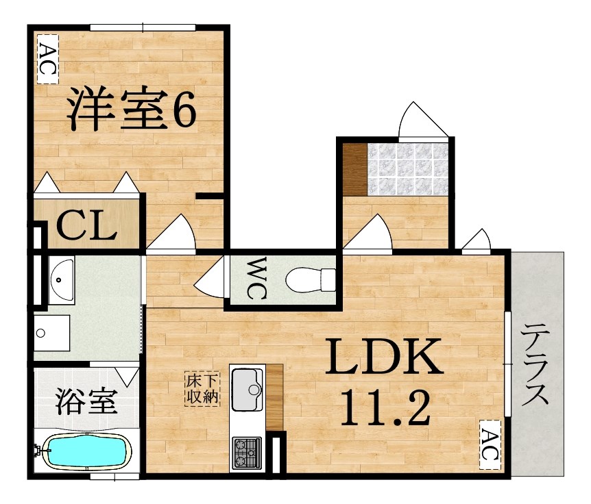 ビルネヴィラ大和八木 101号室 間取り
