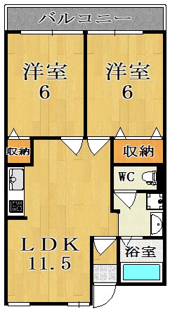 シティコープ新大宮 208号室 間取り