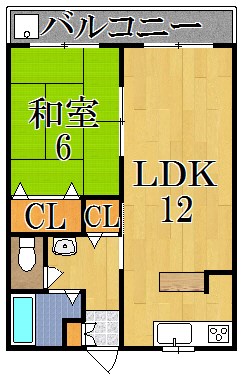 ファミール西大寺 110号室 間取り