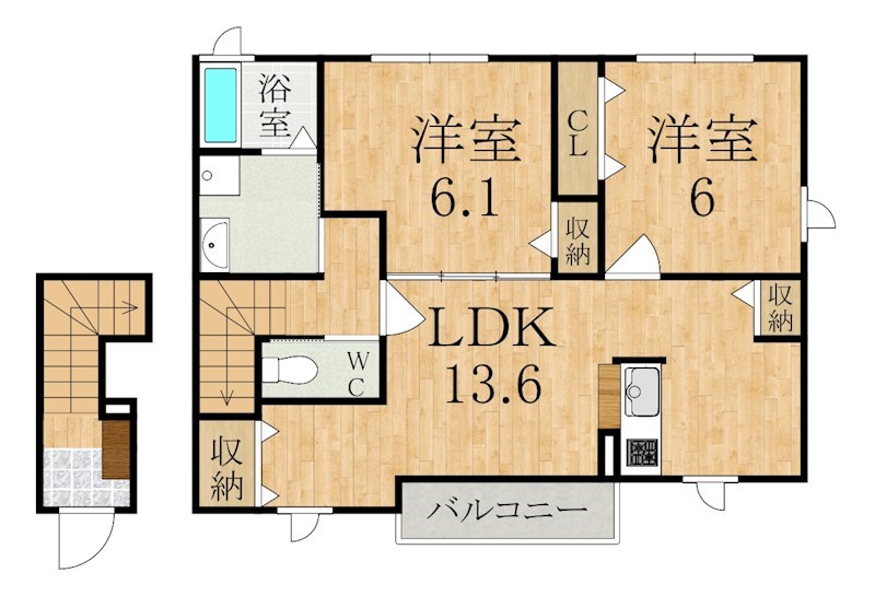 ロングアイランド 間取り図