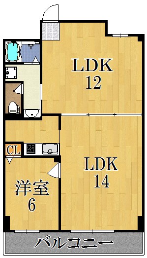 グリュックメゾン西大寺 203号室 間取り