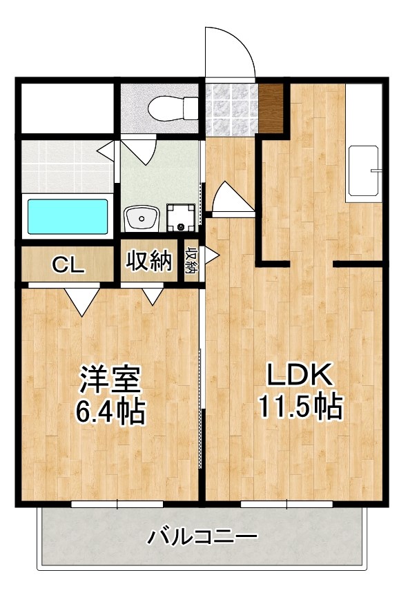 102号室 間取り