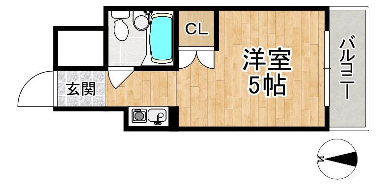 若草女子学生ハイツ 301号室 間取り