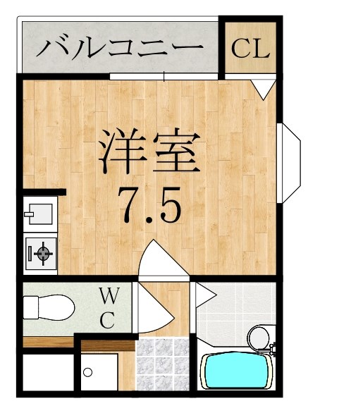 ヴェルデコート八木  203号室 間取り