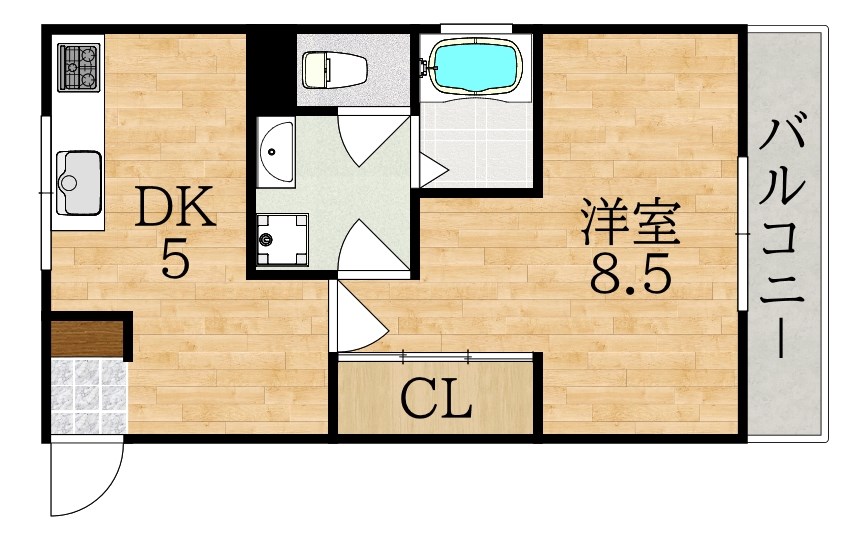 学園南ハイツ 306号室 間取り