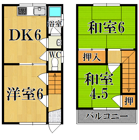 レントハウス西大寺 3号室 間取り