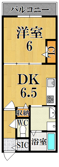 ミューズ秋篠 102号室 間取り