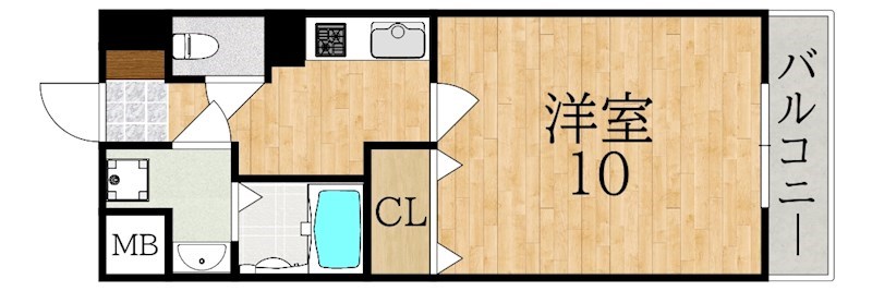 カサフェリス富雄 203号室 間取り