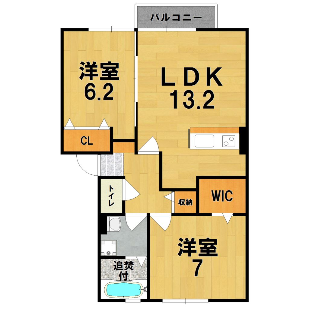 ヴィクトワール 202号室 間取り