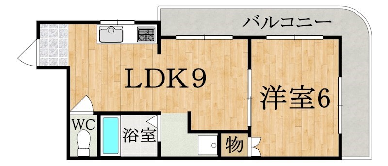 コスモマンション神宮駅前館 303号室 間取り