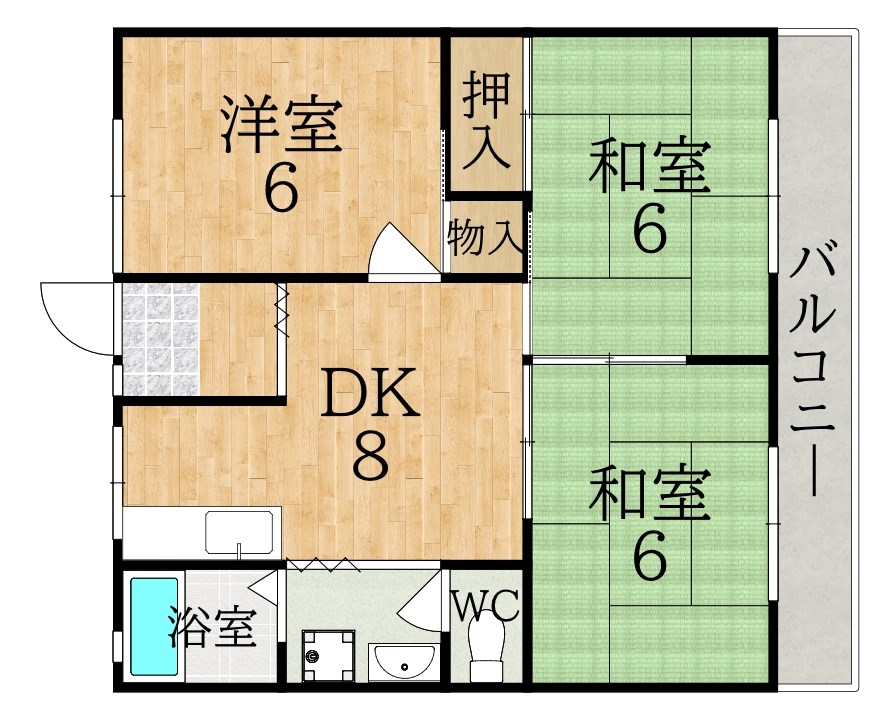 緑町ハイツ 間取り図