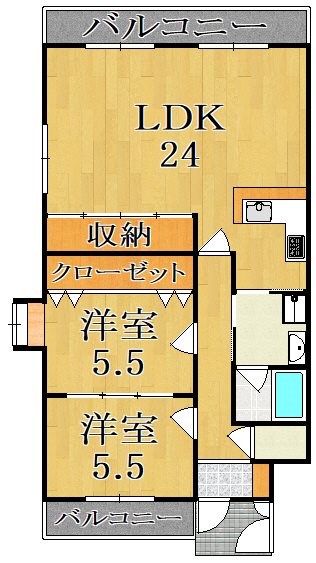 サンルモン新大宮 213号室 間取り
