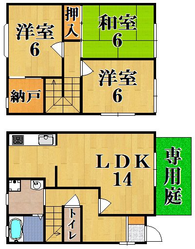 コンフォート左京 3号室 間取り