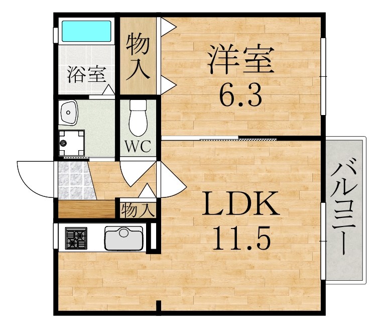 コンフォートメゾン八木 203号室 間取り