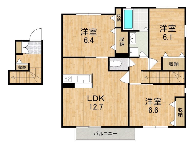 シャーメゾン城山台Ｓ 201号室 間取り
