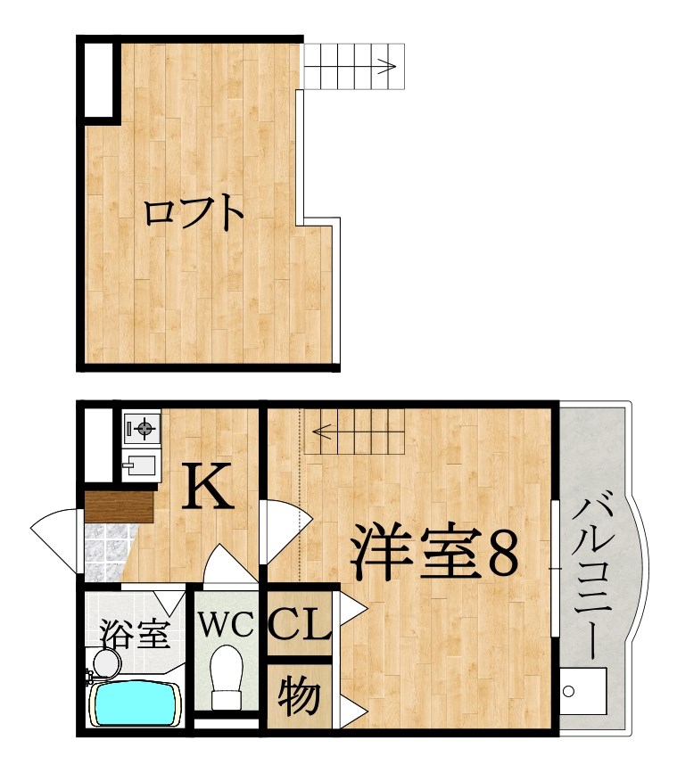 グレースビュー壱番館  305号室 間取り
