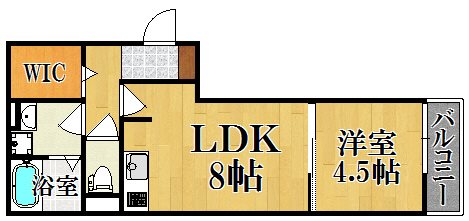 Bizet中筋 303号室 間取り