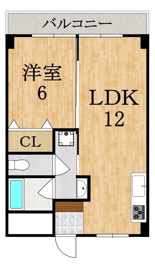 近鉄東生駒コーポ 204号室 間取り