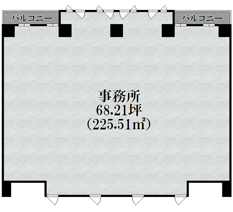 【店舗・事務所】プラムキャッスルＳ－Ⅰ 401号室 間取り