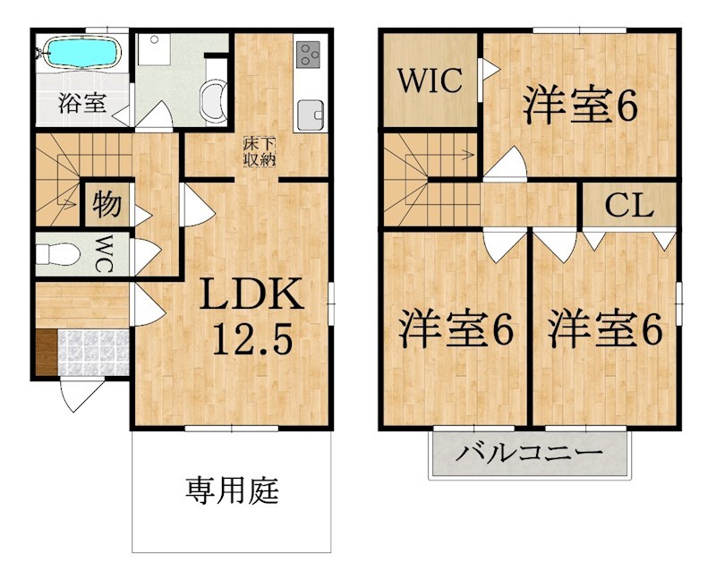 スパーダA・B棟 B2号室 間取り