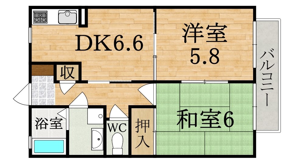 サニーコーポ八木 間取り図