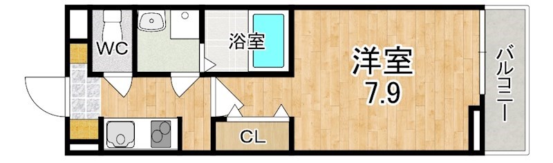 ミニョンフルール 102号室 間取り