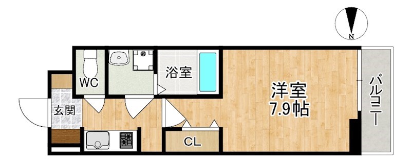 ミニョンフルール 105号室 間取り