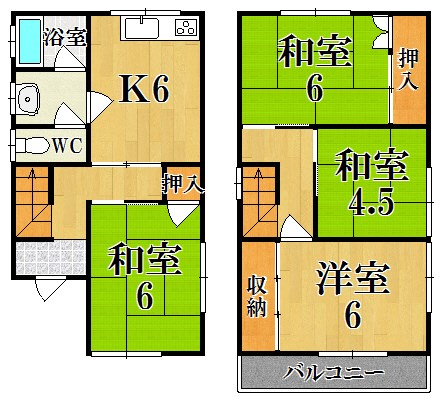 西松ヶ丘　本田邸 間取り図