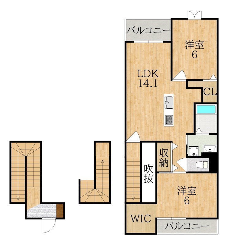 ガーデンハウス帝塚山 間取り図