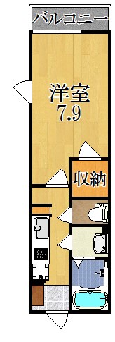 クレイノ蓬莱 304号室 間取り
