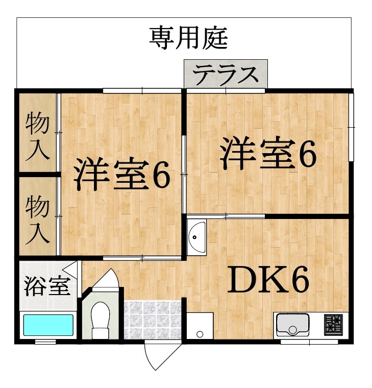 舞福荘 102号室 間取り