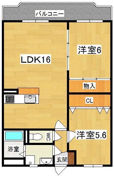 都 203号室 間取り