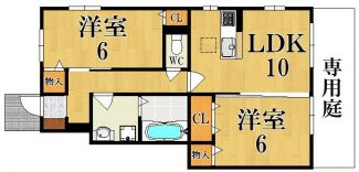 タウン ビビ Ｄ棟 101号室 間取り